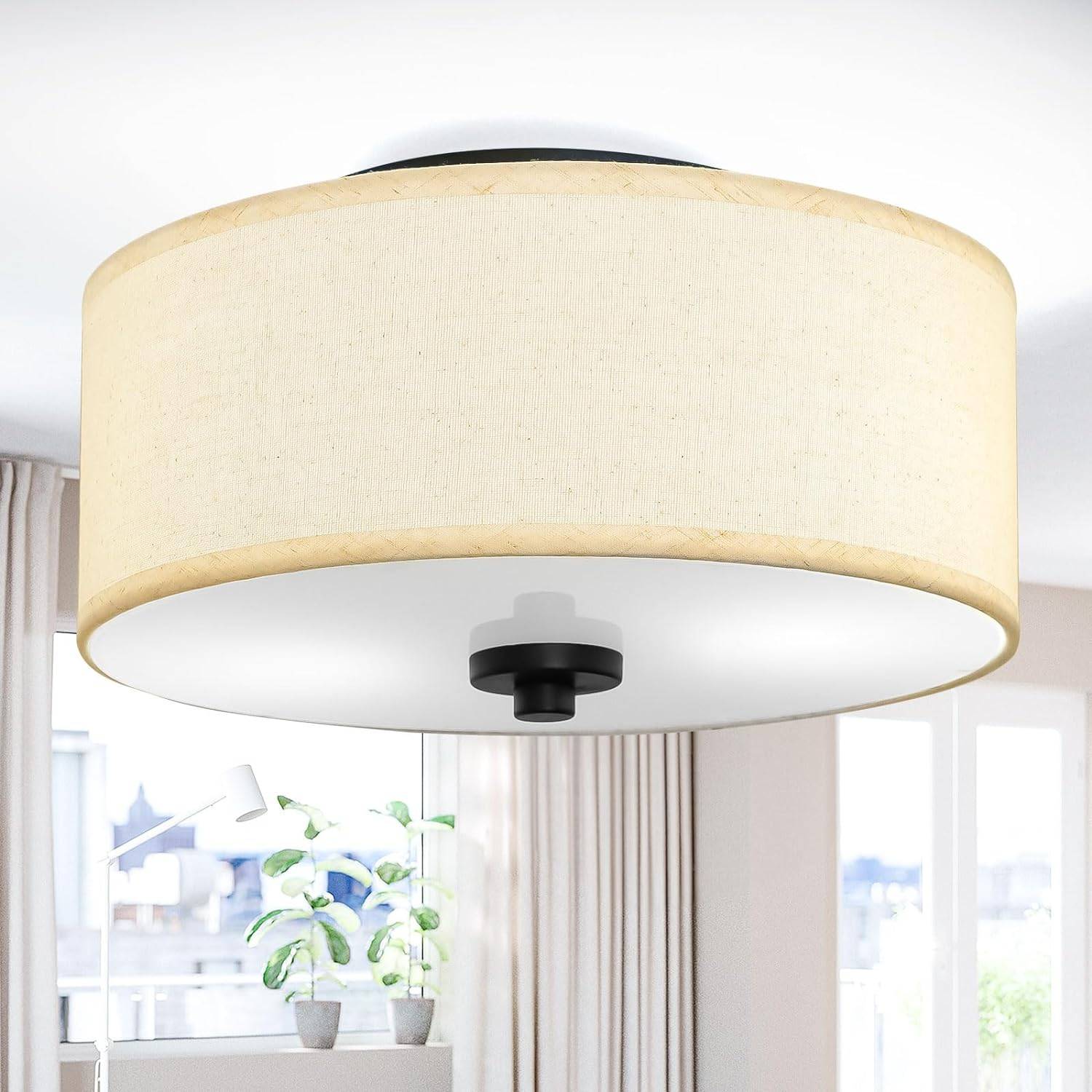 Two-Light Ceiling Flush Mount