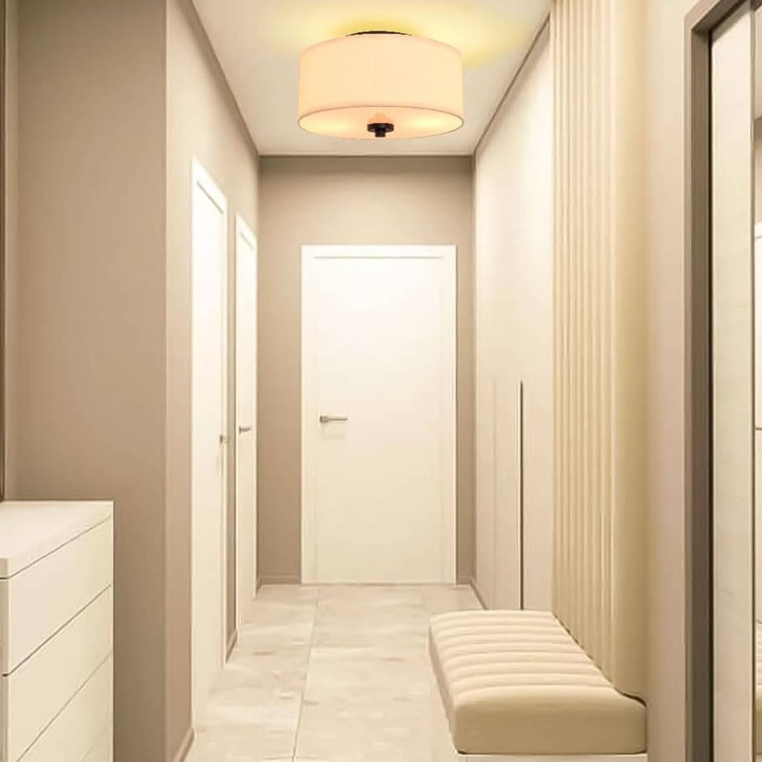 Two-Light Ceiling Flush Mount: image 3