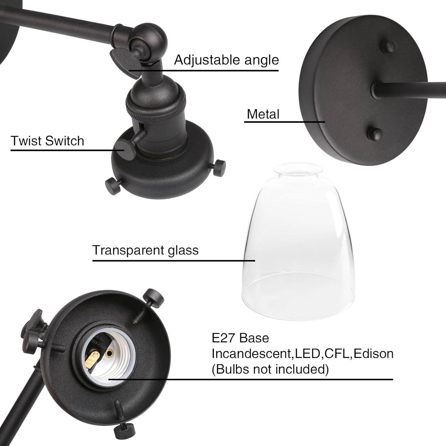 Clear Glass Wall Lighting